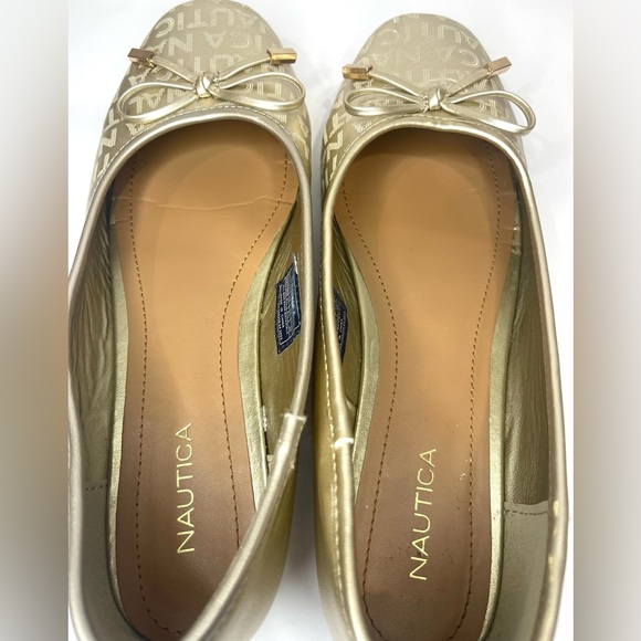 Women's Gold Nautica Ballet Flat Shoes   8 1/2. Grayford - Picture 4 of 12
